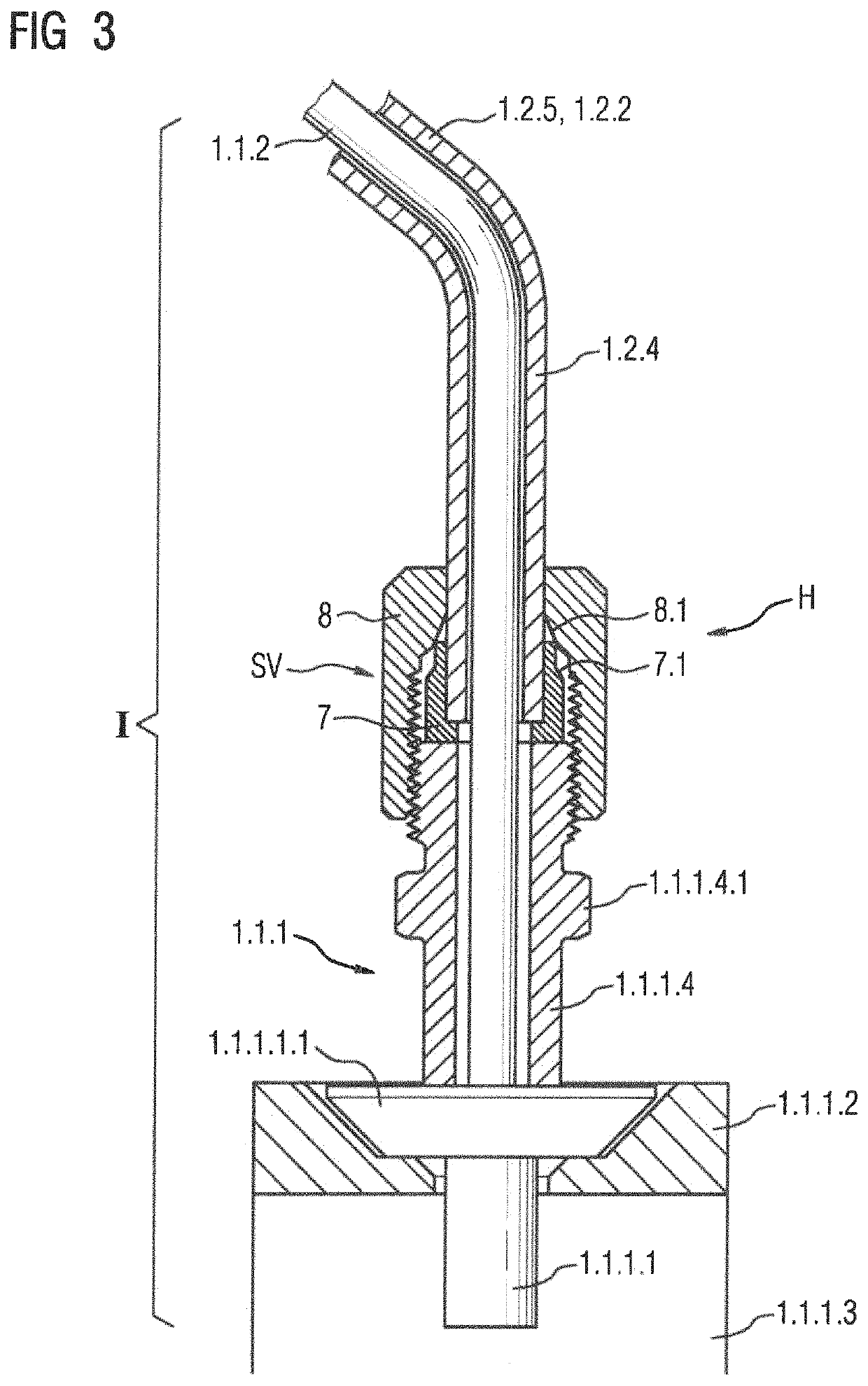 Position determination in a high-pressure chamber