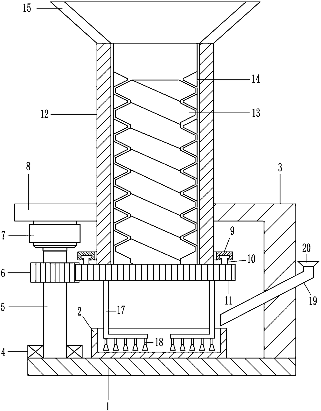 Production device for chili paste for food processing
