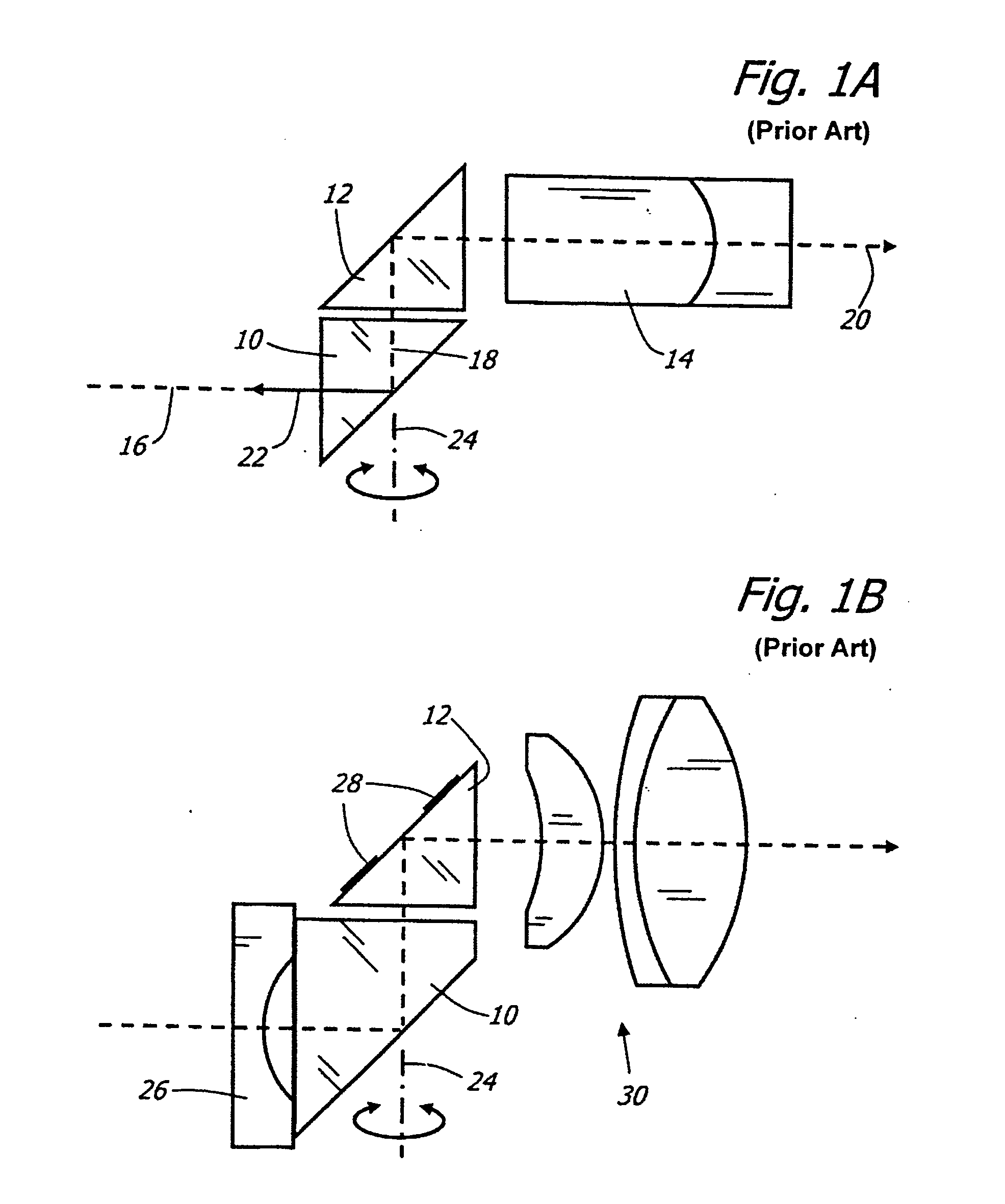 Optical system for variable direction of view instrument