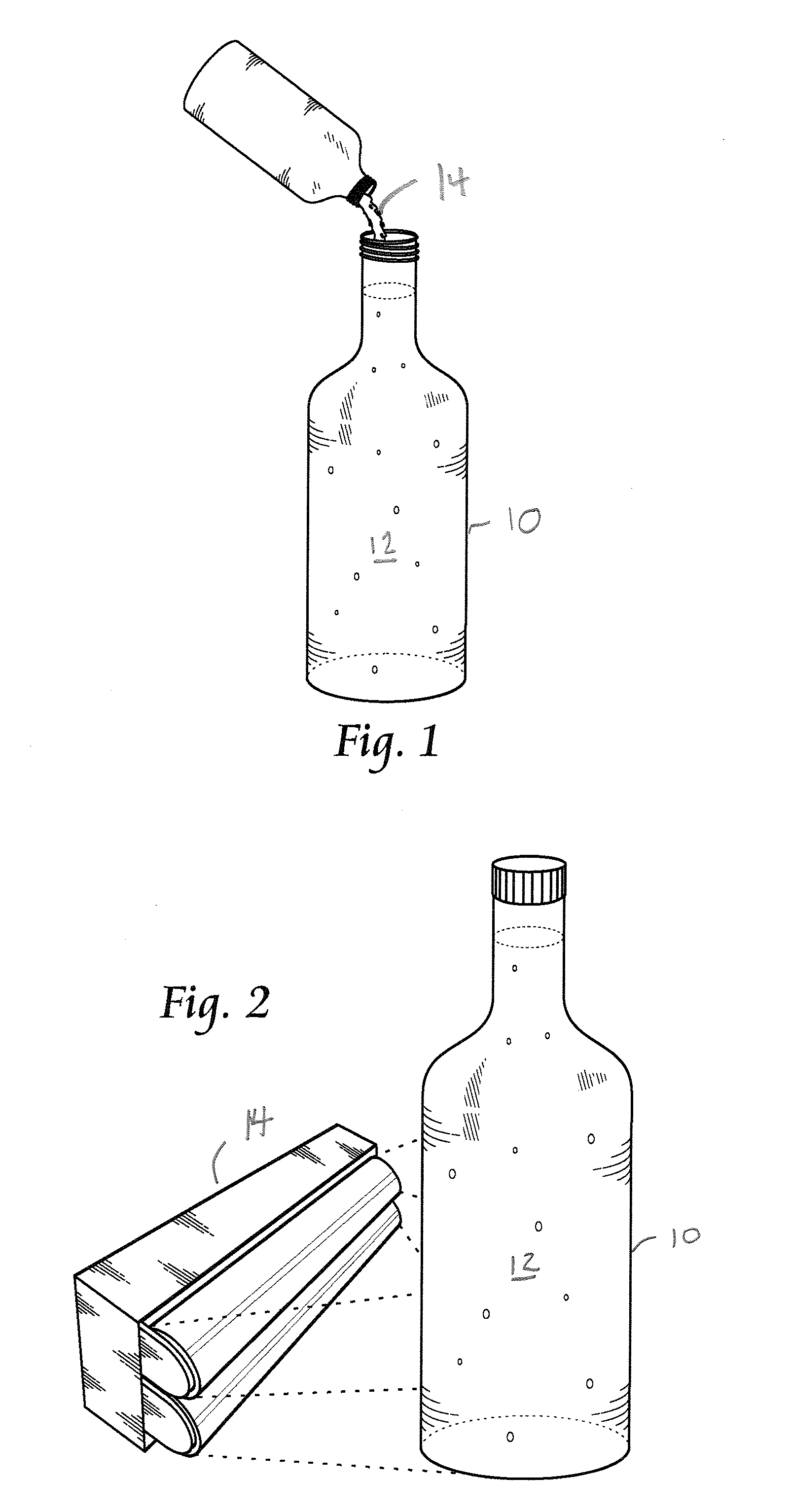 Fluorescent beverage and method