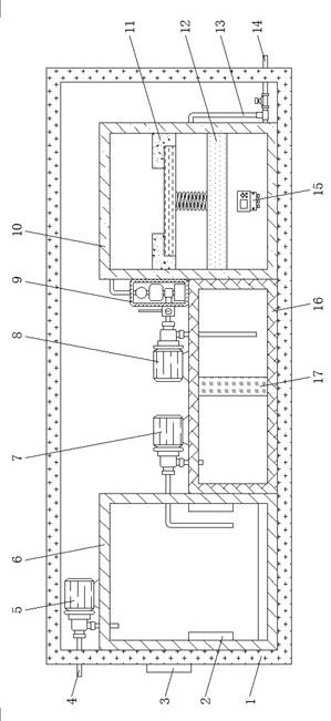Sewage treatment device with sewage circulation treatment function