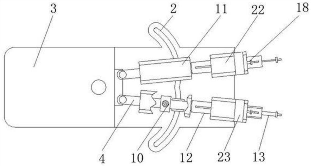 An operating room nursing device that achieves patient leg elevation