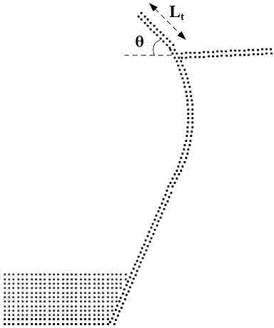 Deflecting flow surface parameter design method for tidal flow reversal of steep slope seawall