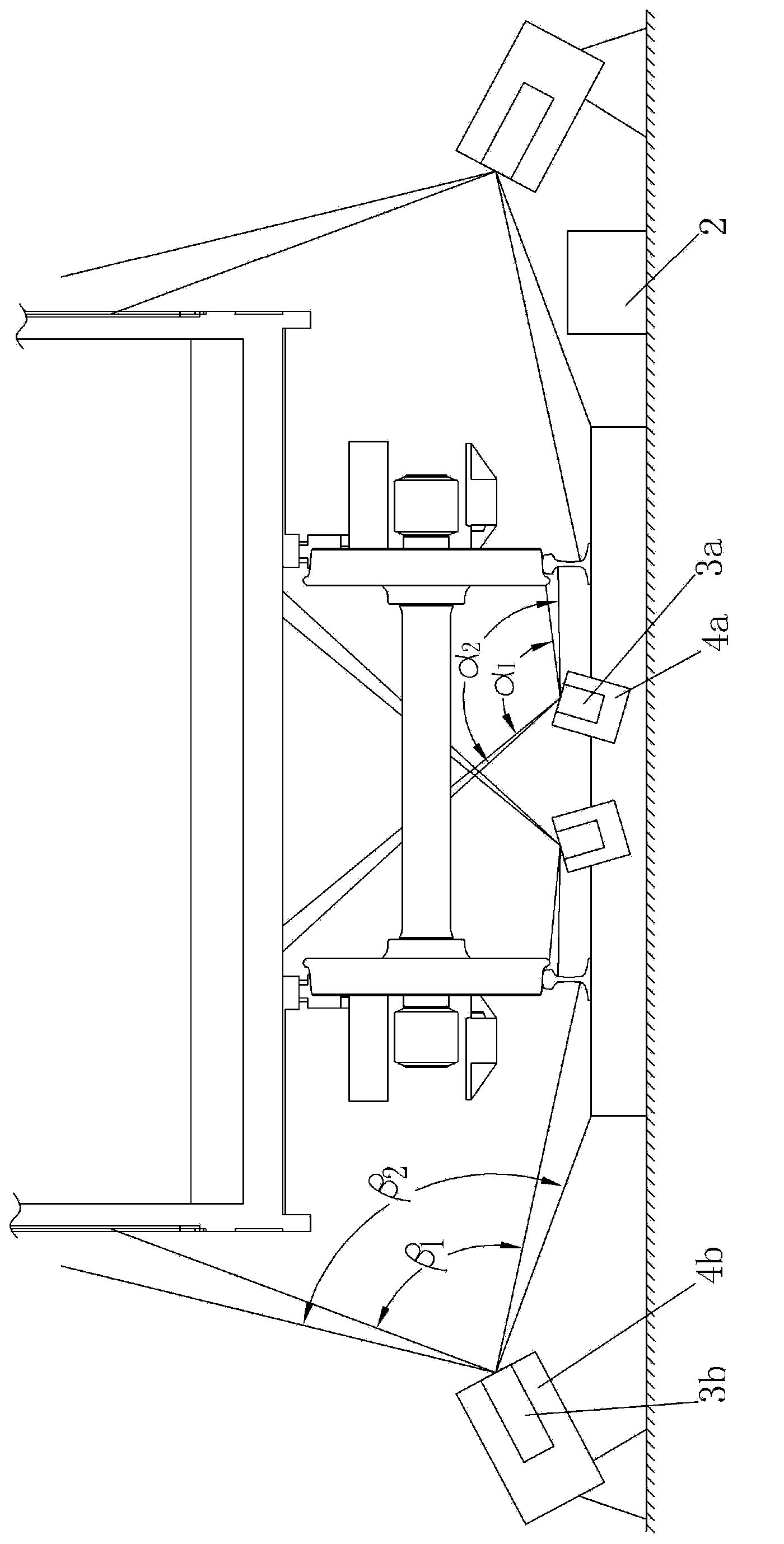 Imaging and temperature measuring device for bogie and underframe of running train
