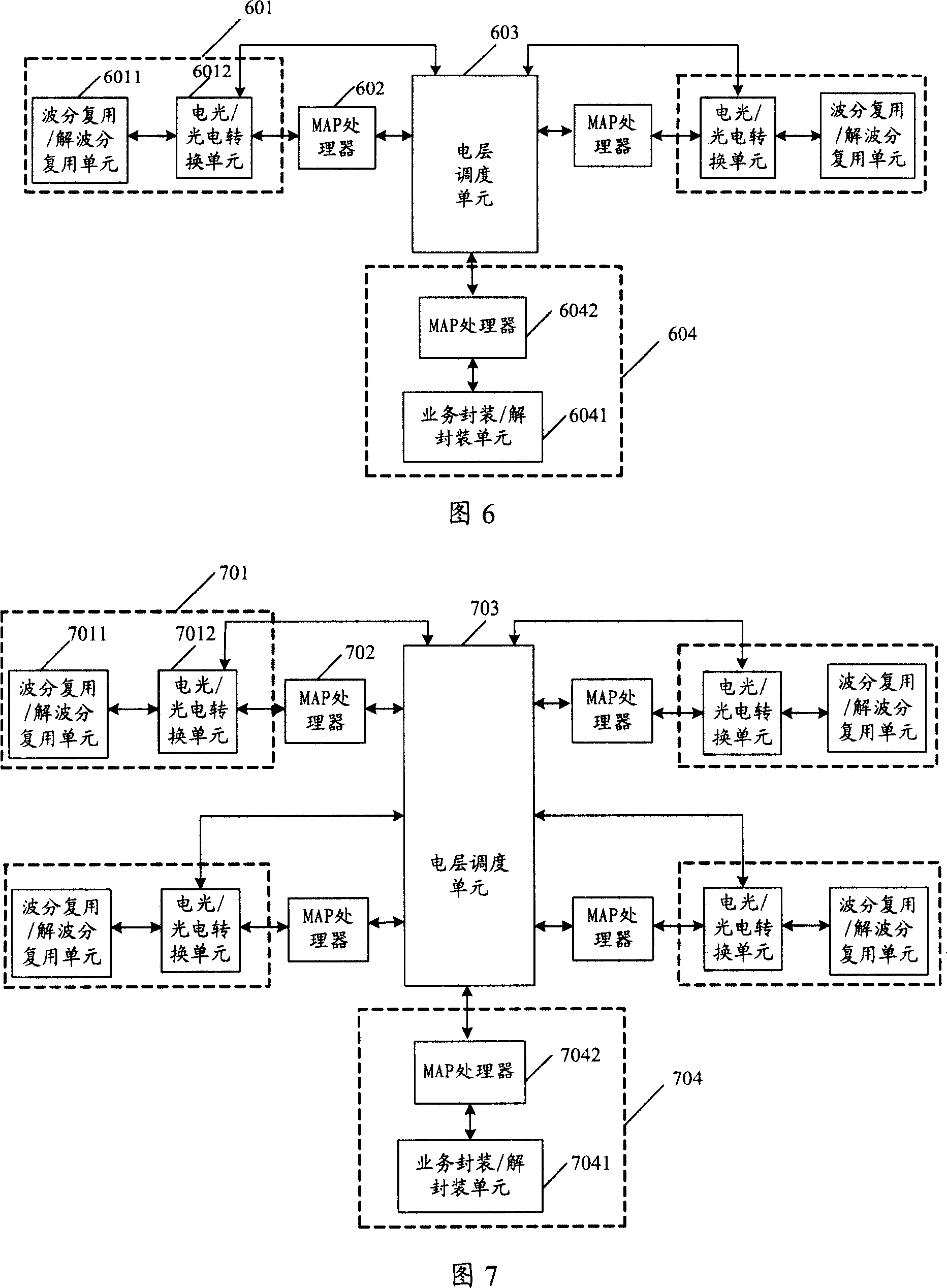 Dispatching device and method in optical communication network