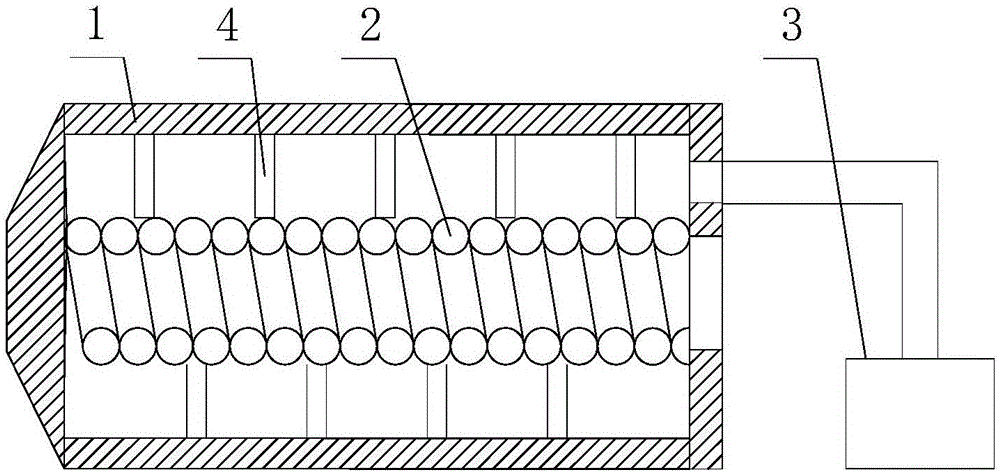 Air conditioner heater with spiral flow channel