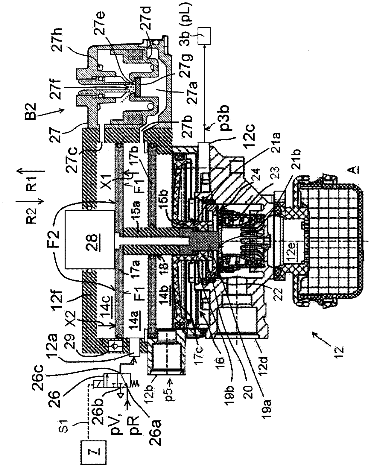 Control valve, electronically controllable brake system and method for controlling the electronically controllable brake system