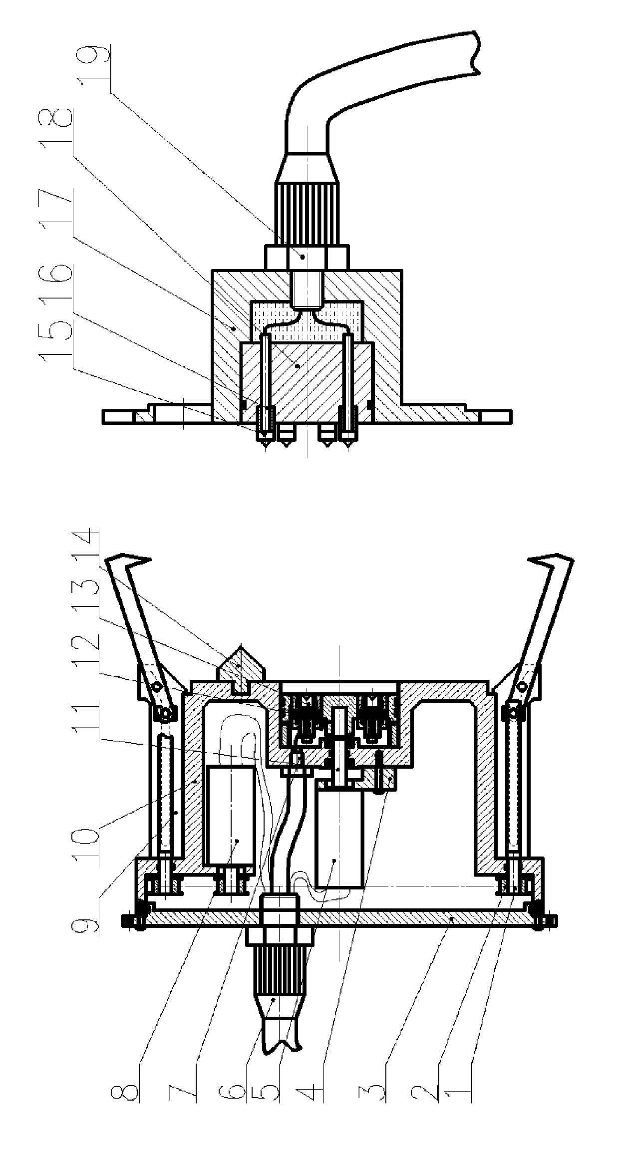 Electrical-connecting device for underwater automatic machine