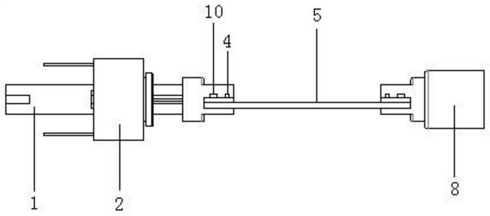 Measuring device for torque transmission between two shafts based on fiber grating and strain gauge technology