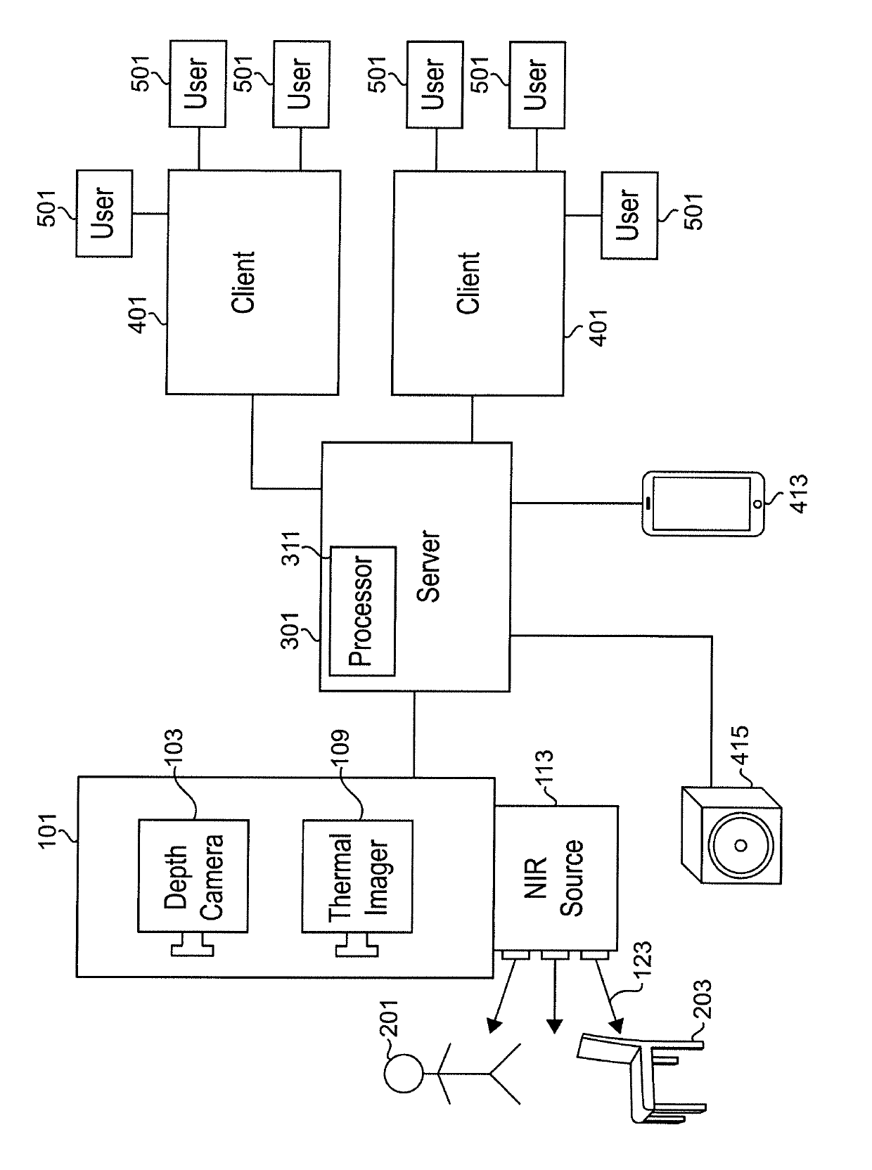 Systems and methods for use in detecting falls utilizing thermal sensing