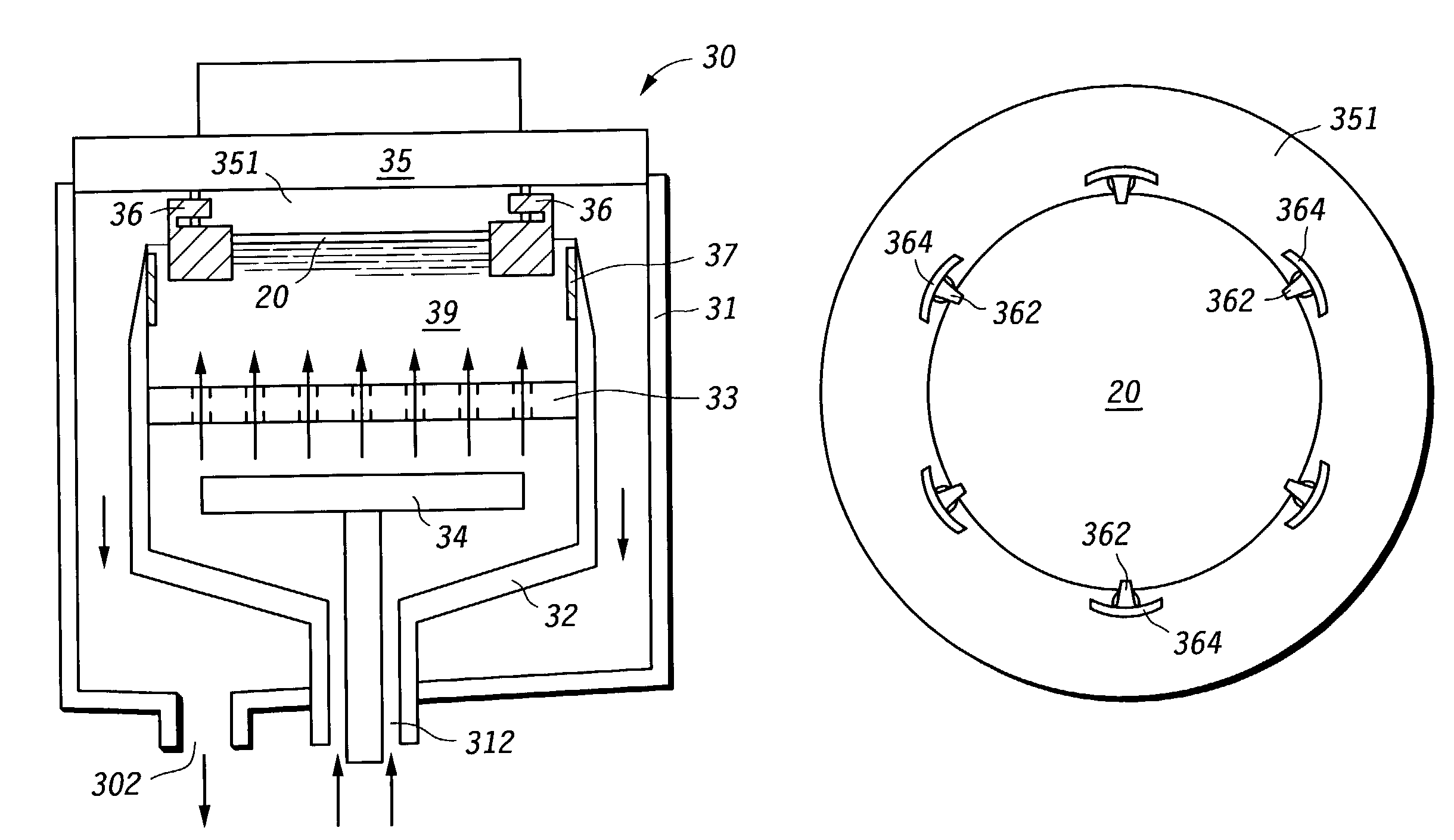 Process for depositing a layer of material on a substrate
