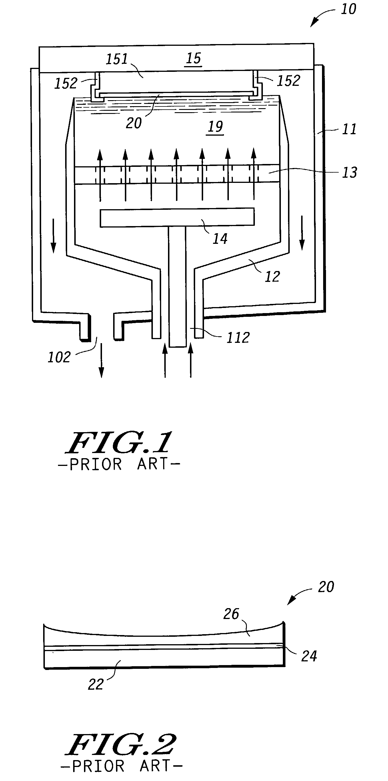 Process for depositing a layer of material on a substrate