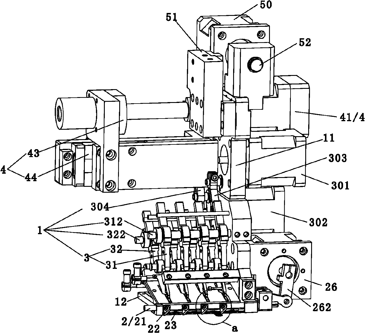 Multi-gold sheet lamination device and embroidery machine using same