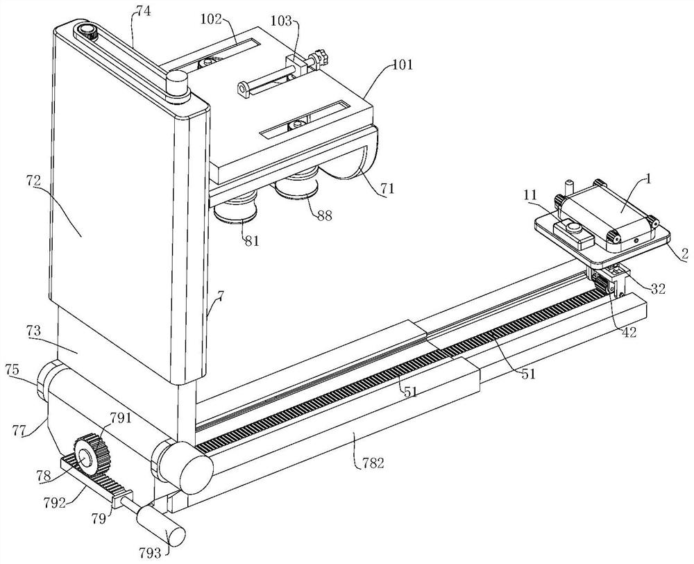 Bridge floor state detection device for highway bridge