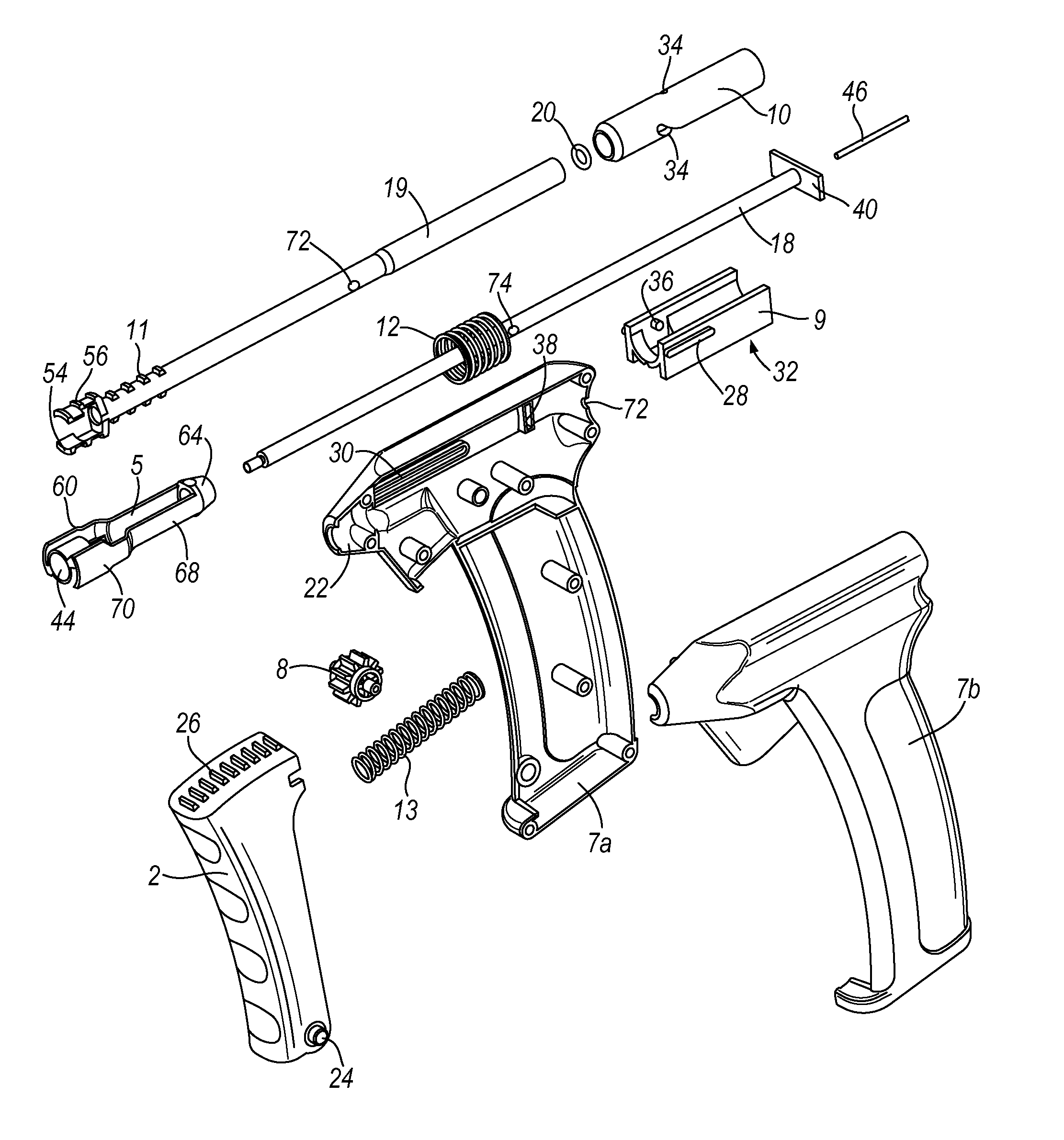Device for applying successive resilient ligating bands to tissue
