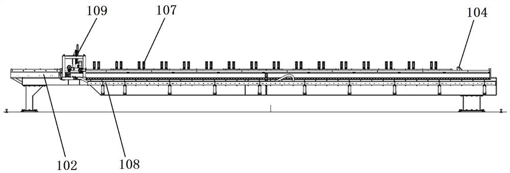 Longitudinal whole-process automatic feeding and positioning device and method