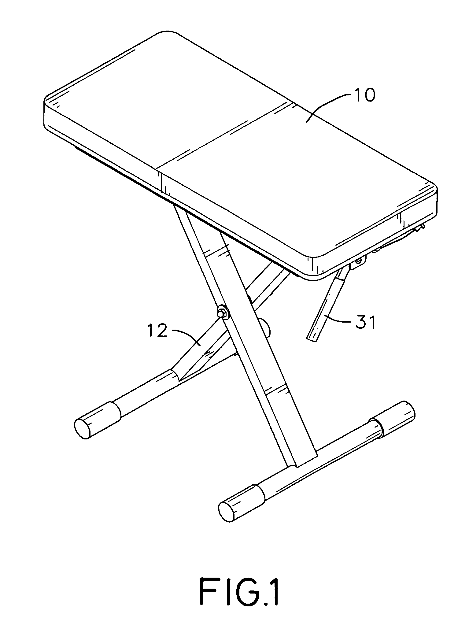 Height adjustable chair for a keyboard instrument