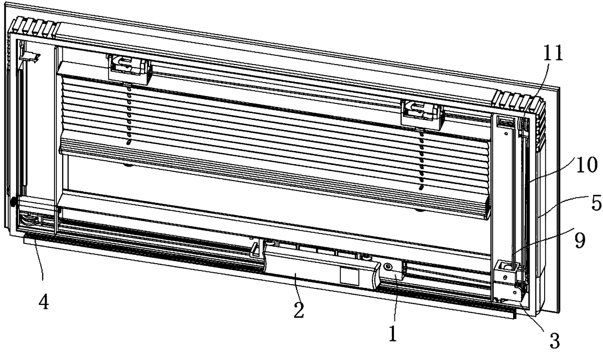 Transversely-controlled hollow louver glass