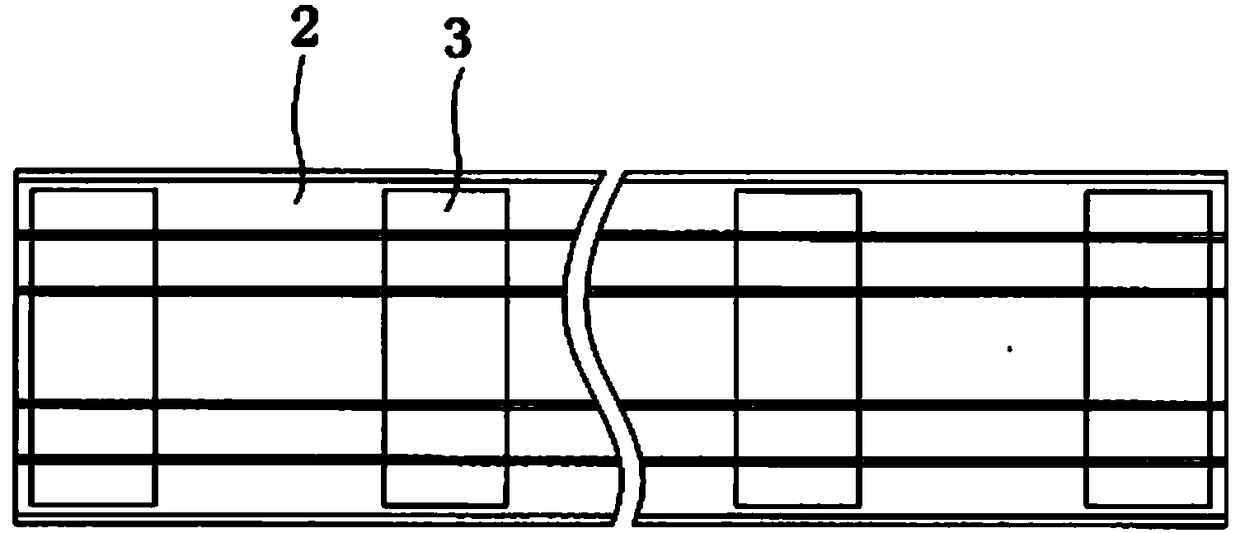 Embedded rubber water stop band with transverse built-in reinforcing ribs