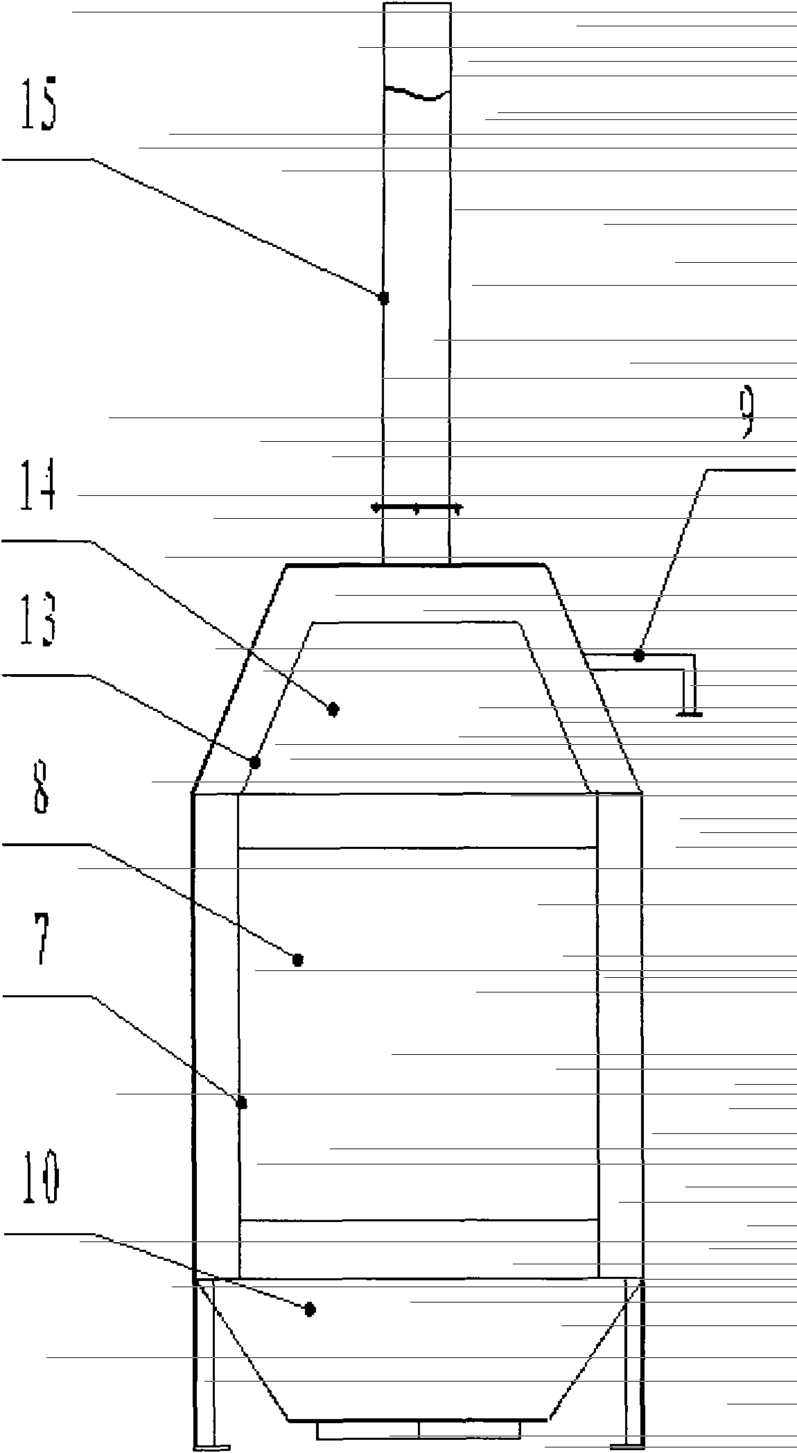 Cotton-flax stalk charcoal-making combustion furnace and streamline formed by same