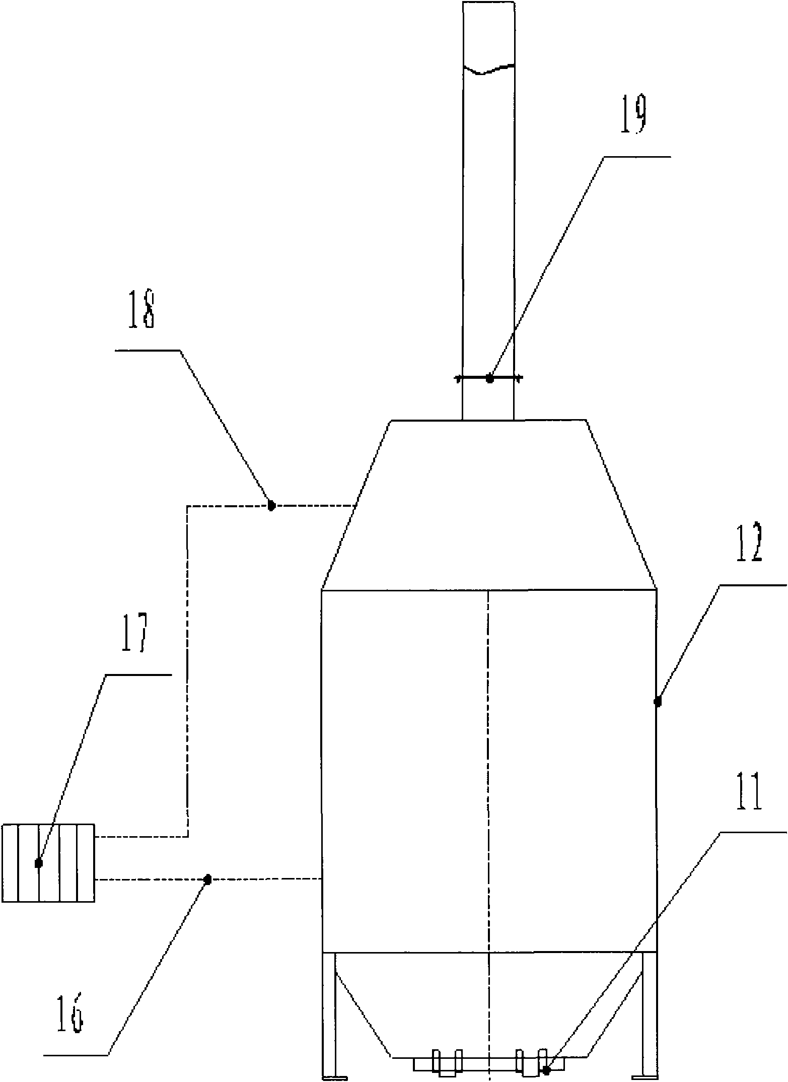 Cotton-flax stalk charcoal-making combustion furnace and streamline formed by same