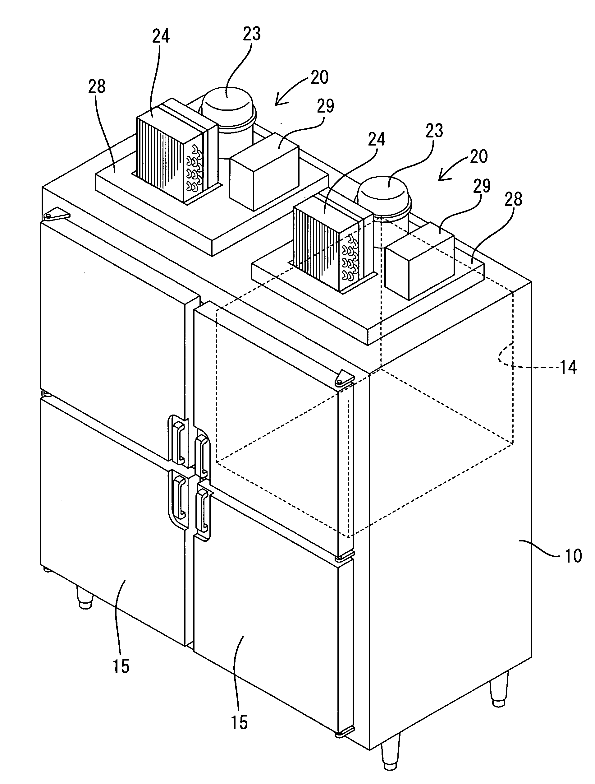 Cooling Storage Cabinet and Method of Operating the Same