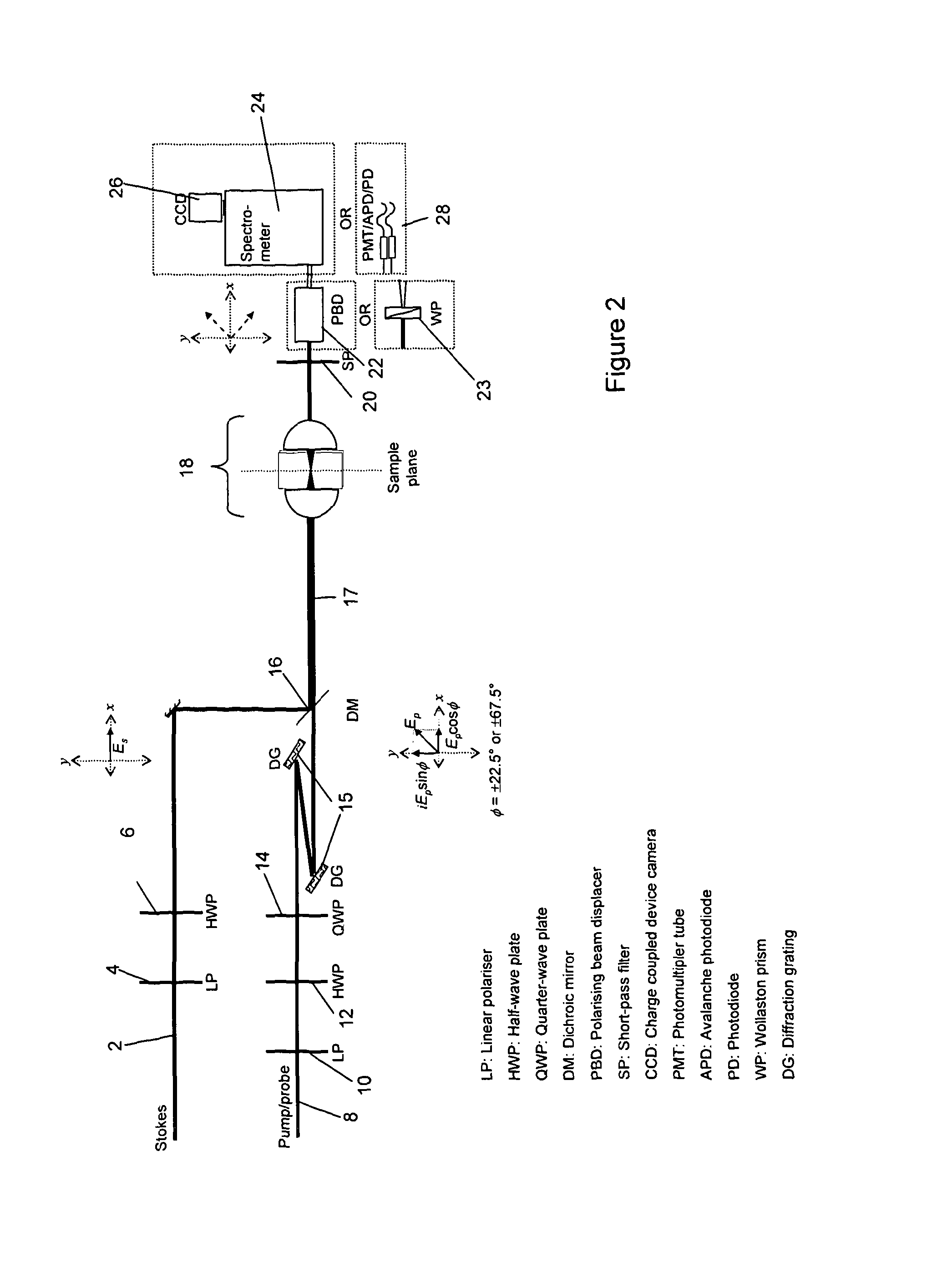 Method and apparatus for non-resonant background reduction in coherent Anti-stokes raman scattering (CARS) spectroscopy