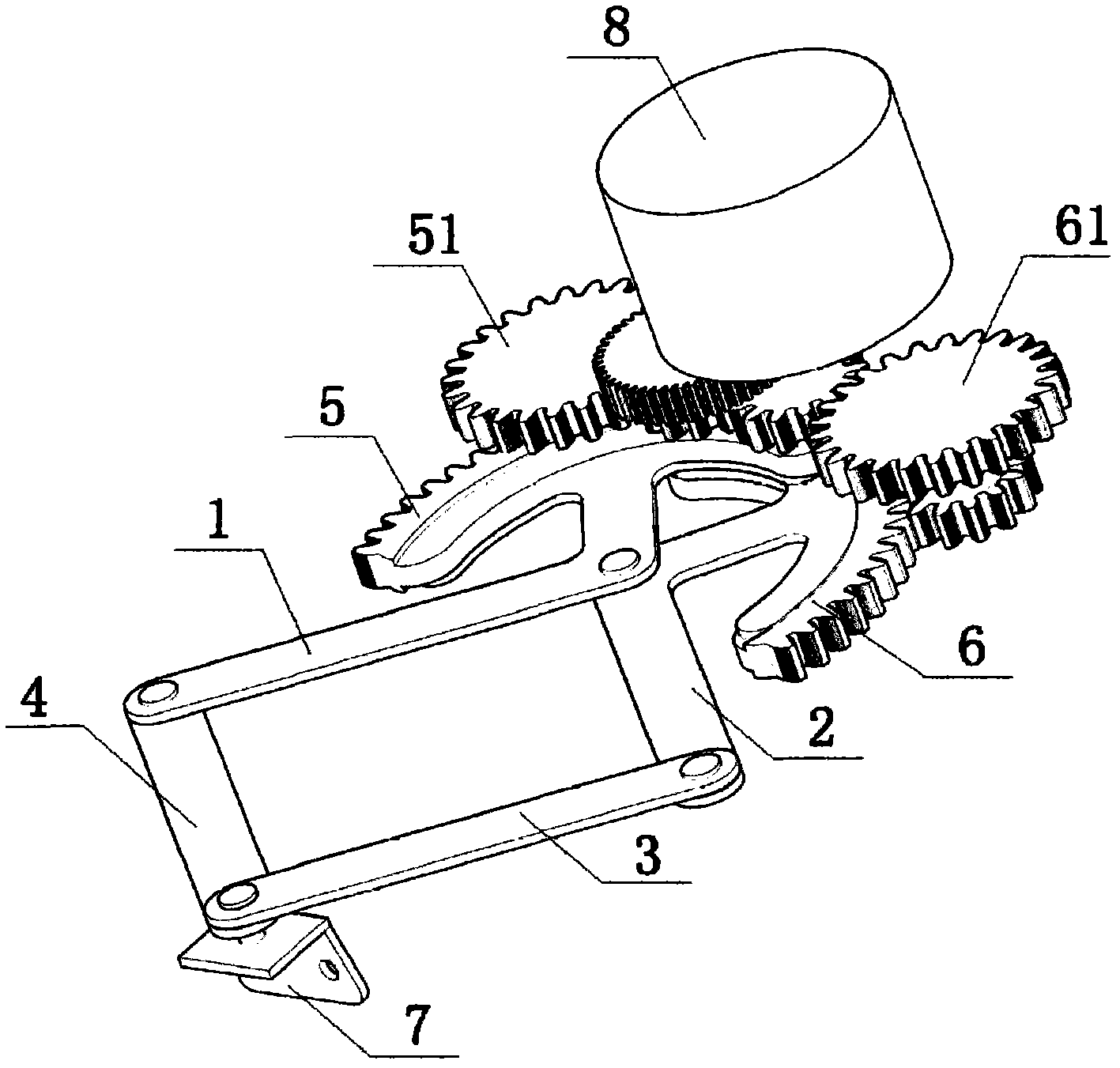 Connecting-rod opening and closing mechanism used for casement doors and windows and suspended sash windows