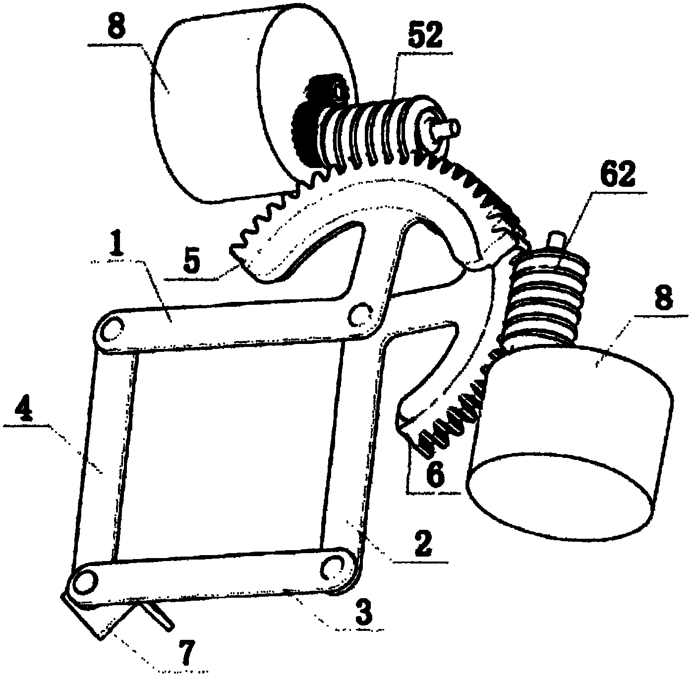 Connecting-rod opening and closing mechanism used for casement doors and windows and suspended sash windows