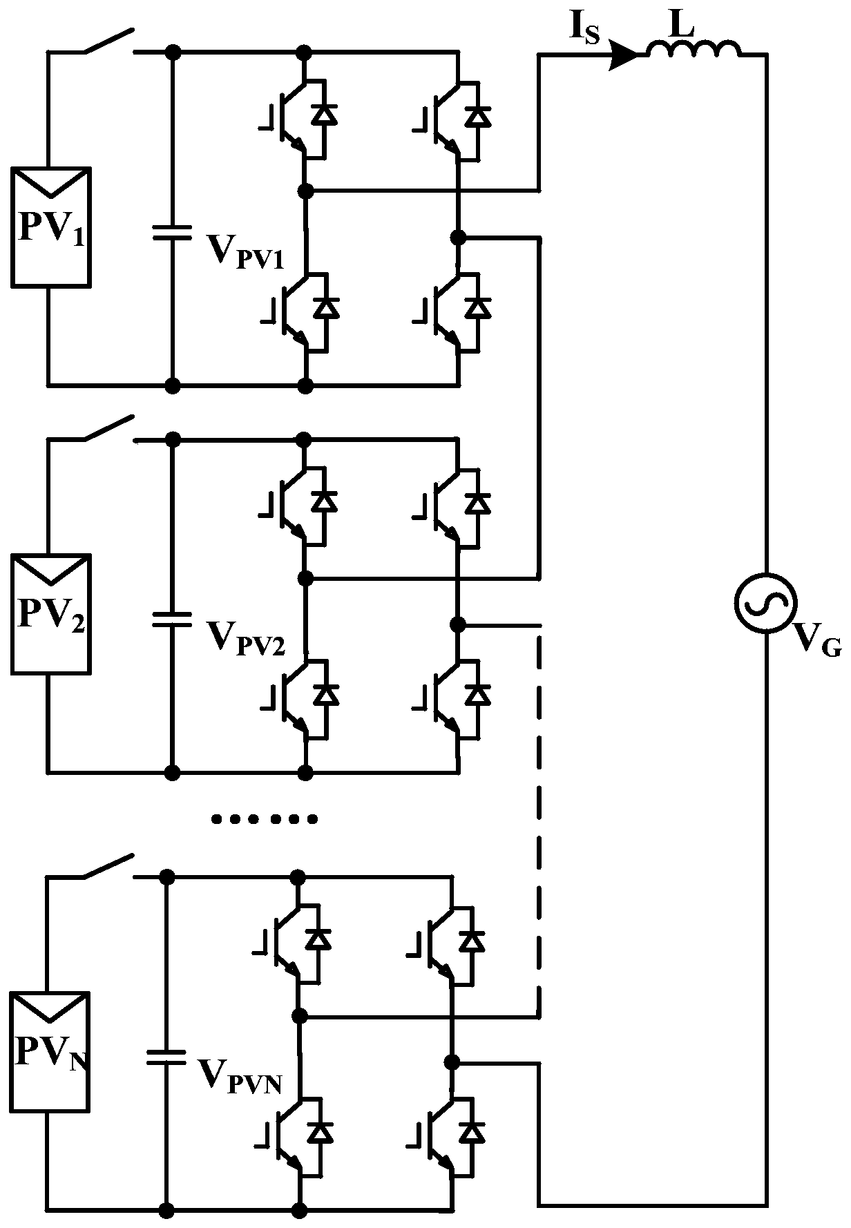 Improved power balance control method for cascaded photovoltaic grid-connected inverters