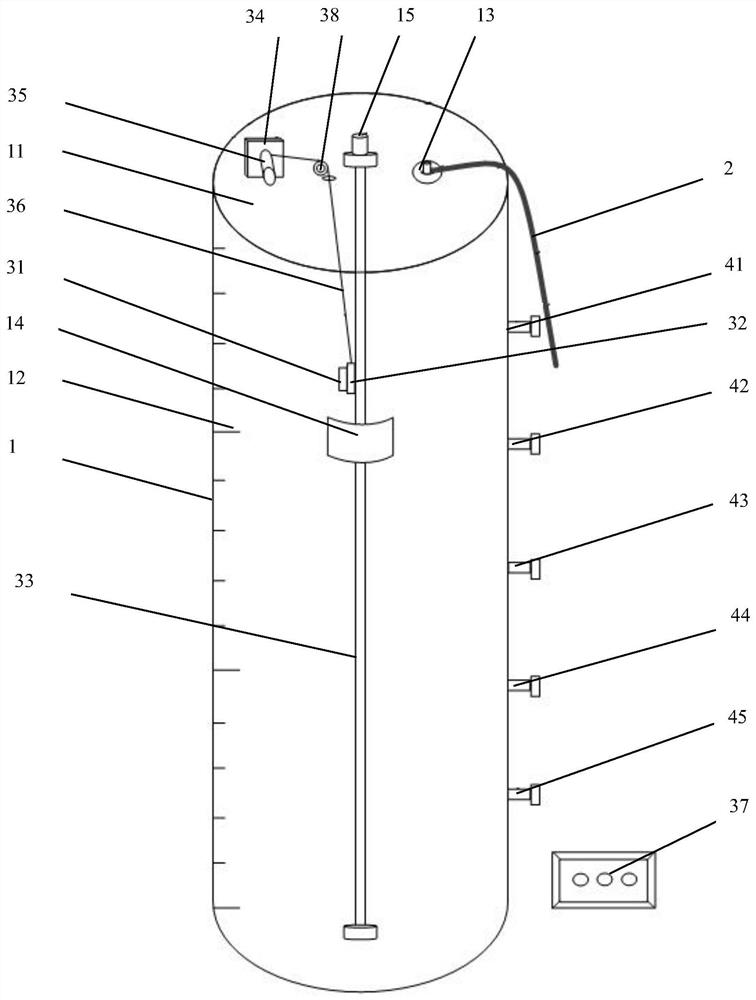 Device for detecting gas distribution characteristics of confined space