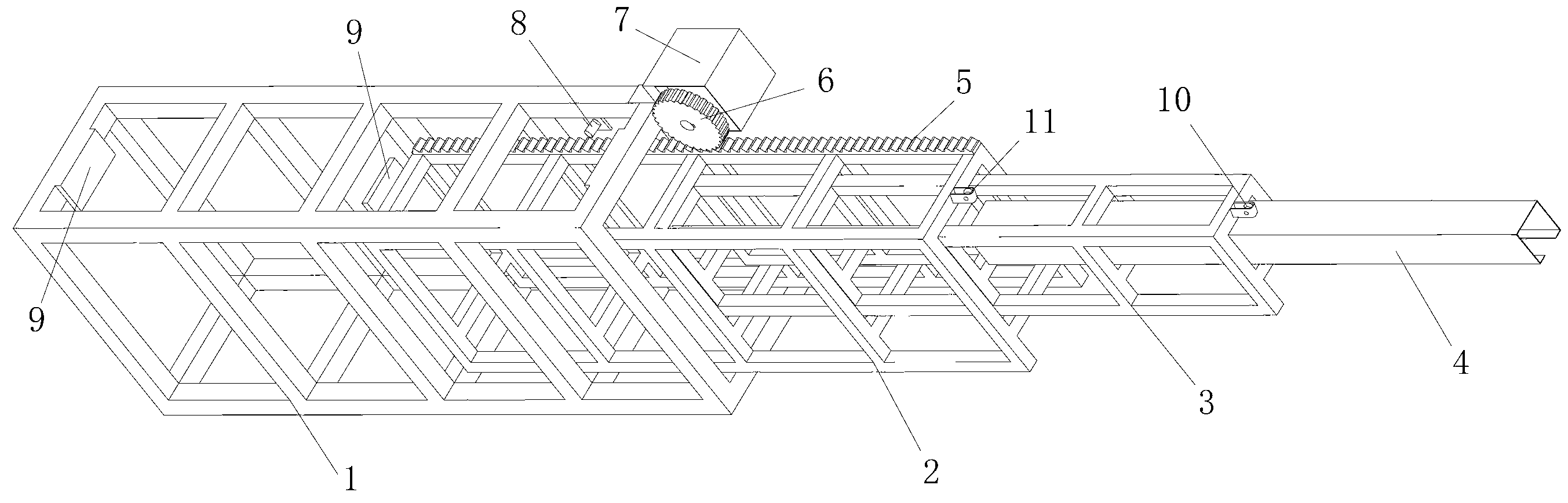 Telescopic truss structure for field operation