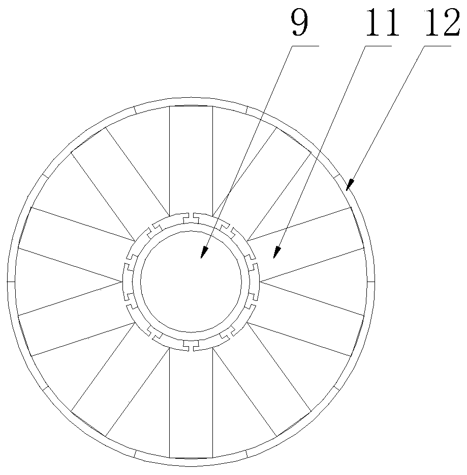 Lamination buffering device for permanent magnet rotor of neodymium-iron-boron permanent magnet synchronous motor