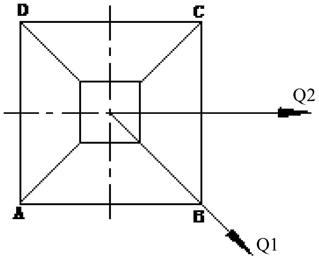 Movable arm type tower crane underframe ballasting foundation and construction method