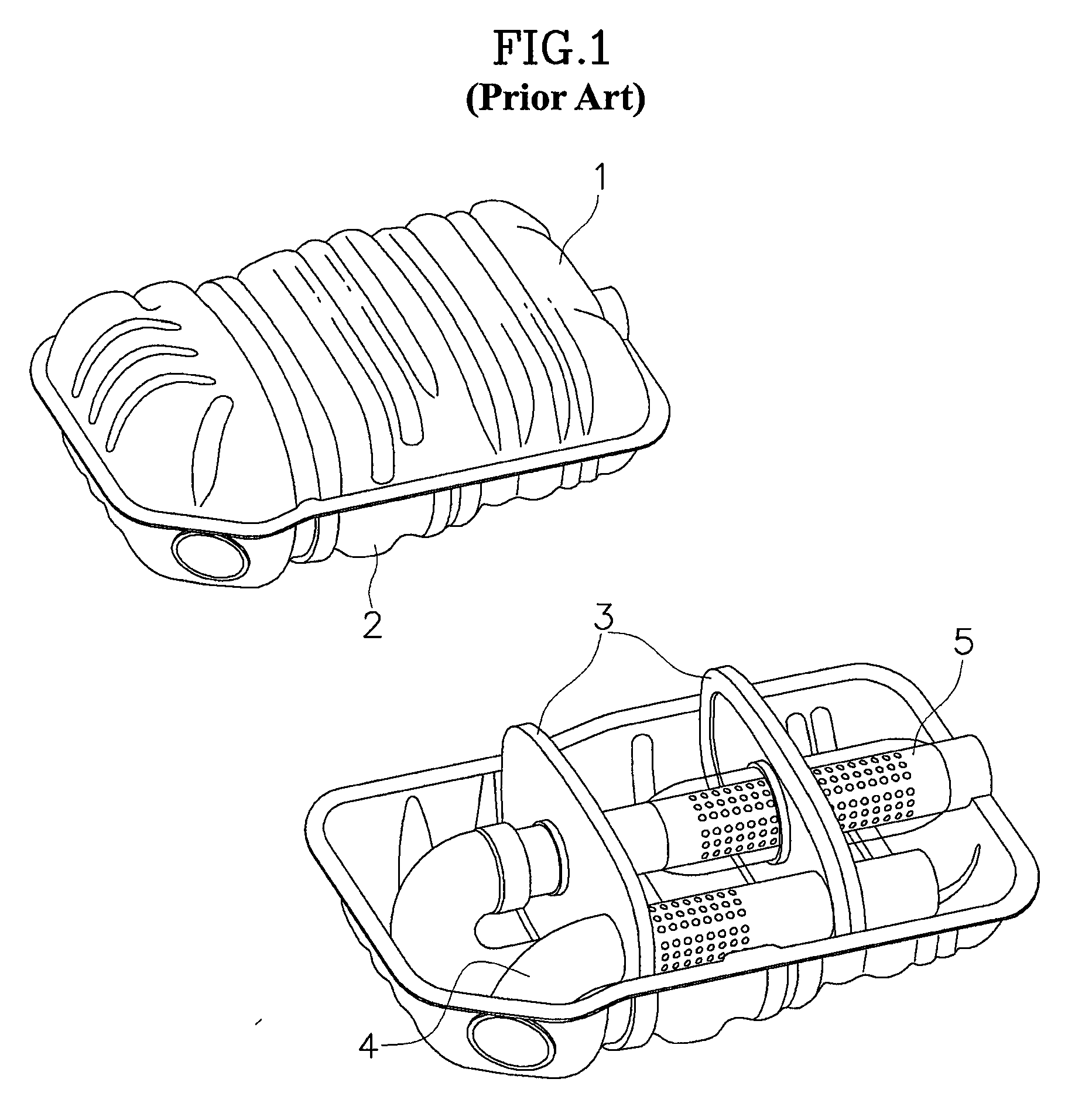 Muffler for vehicle