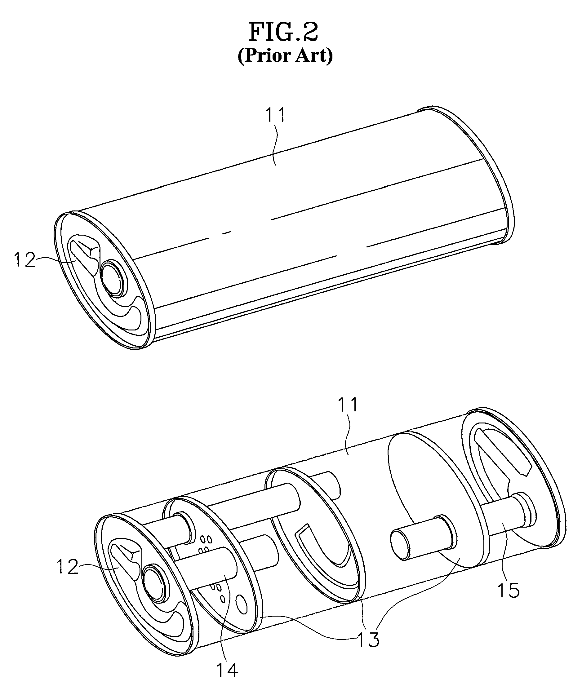 Muffler for vehicle