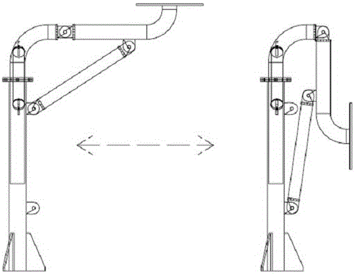 Folding head floor type light projecting lamp holder used for naval architecture and ocean engineering