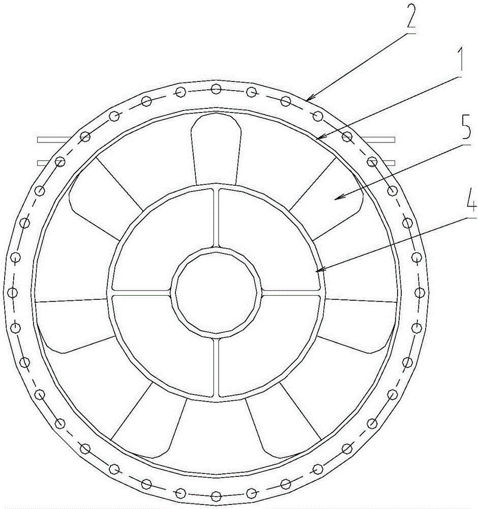 Supporting tool for guide vane nozzle in water-jet propulsion device and welding method