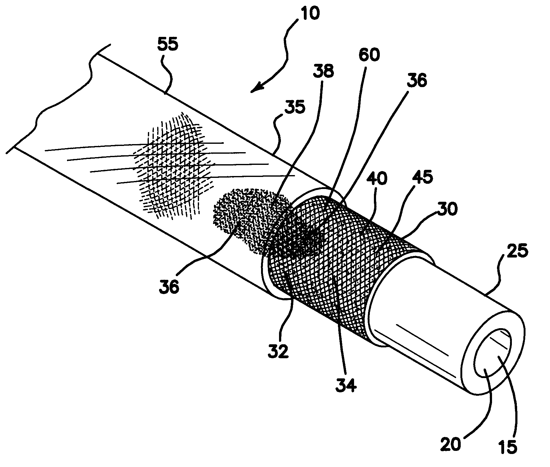 Reinforced flexible hose with leakage indicator and method of making same