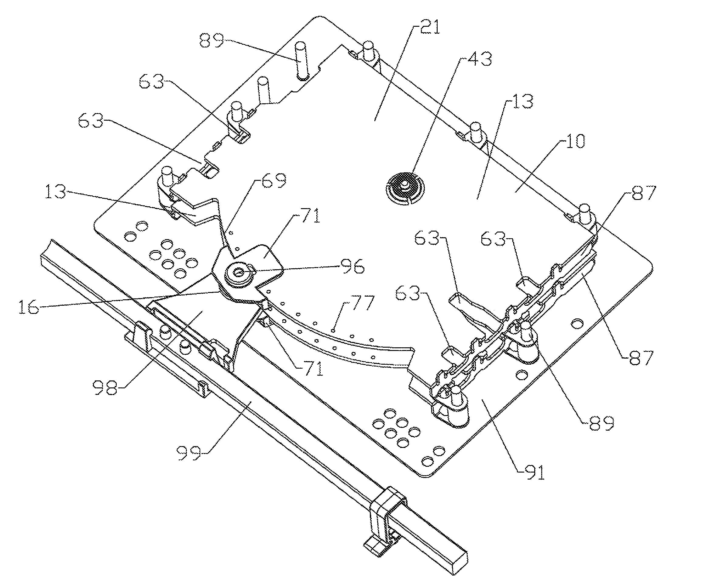 Panel antenna with variable phase shifter