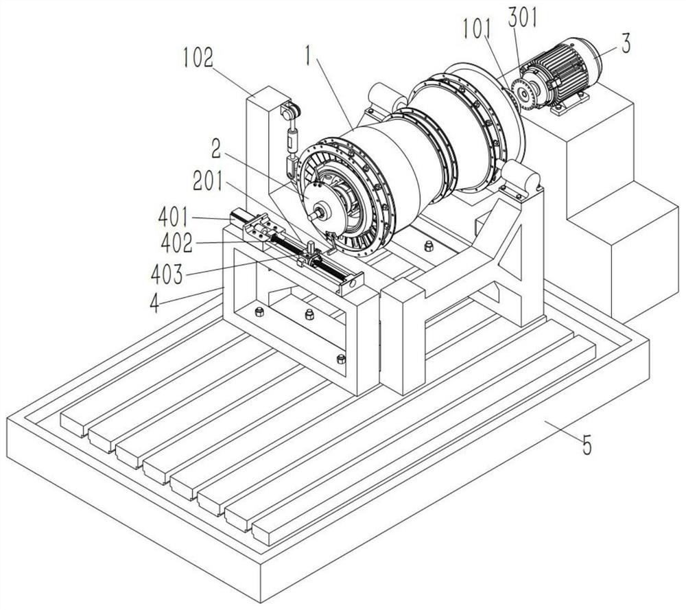 Simulation test device for rotor blade loss of aero-engine