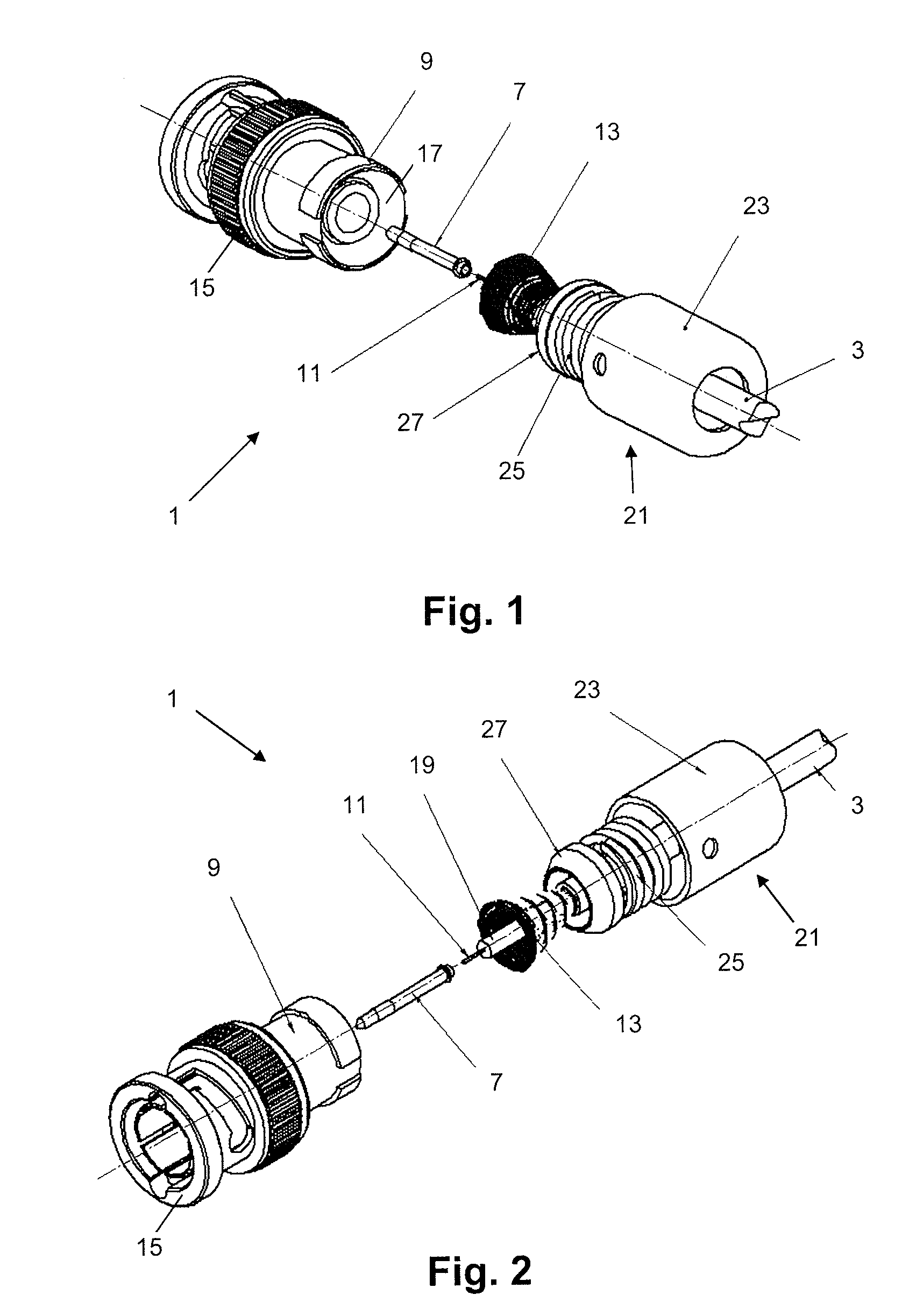 Shielded electrical connector with a spring arrangement