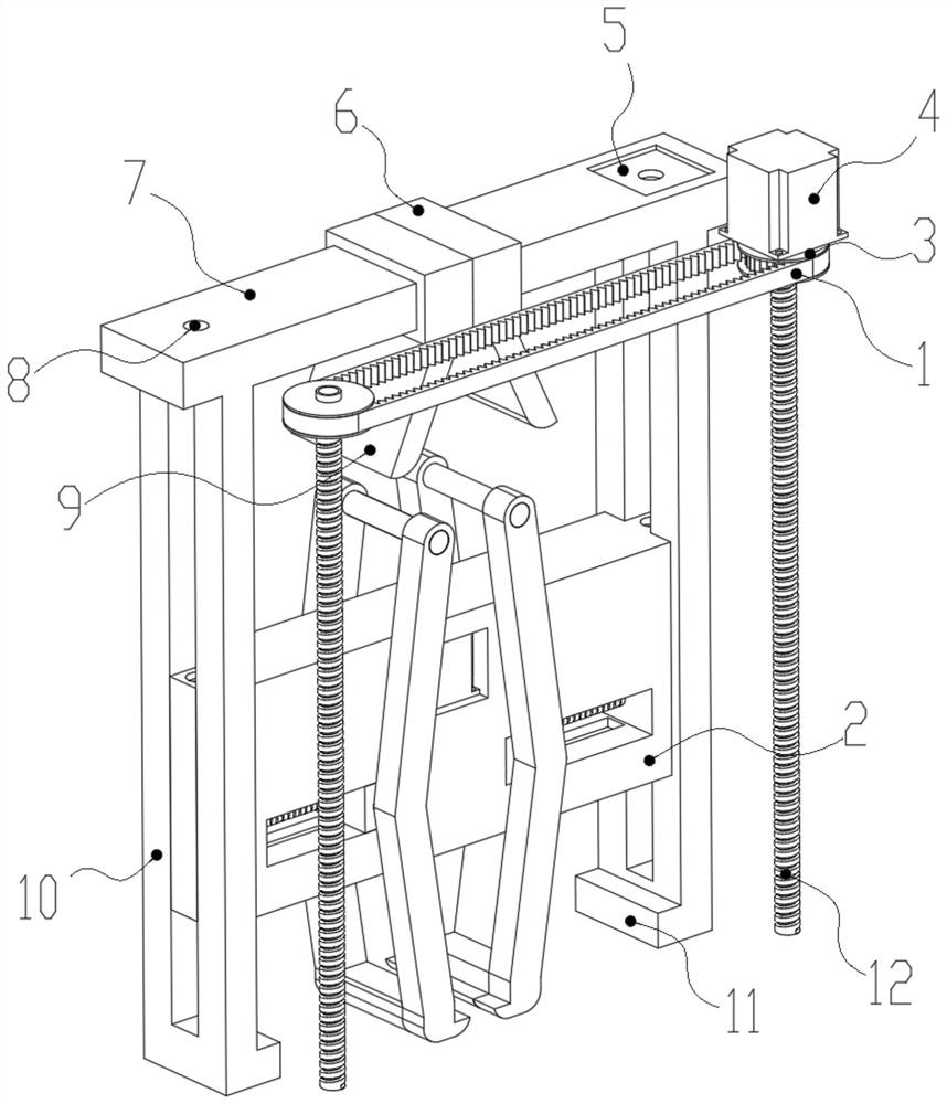 Spacing-adjustable T-shaped columnar workpiece clamping fixture for constructional engineering