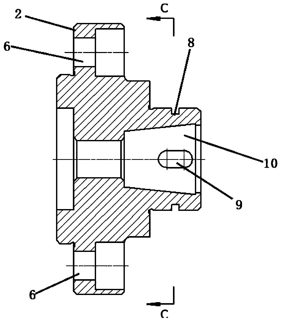 Rough turning fixture for disc type gear