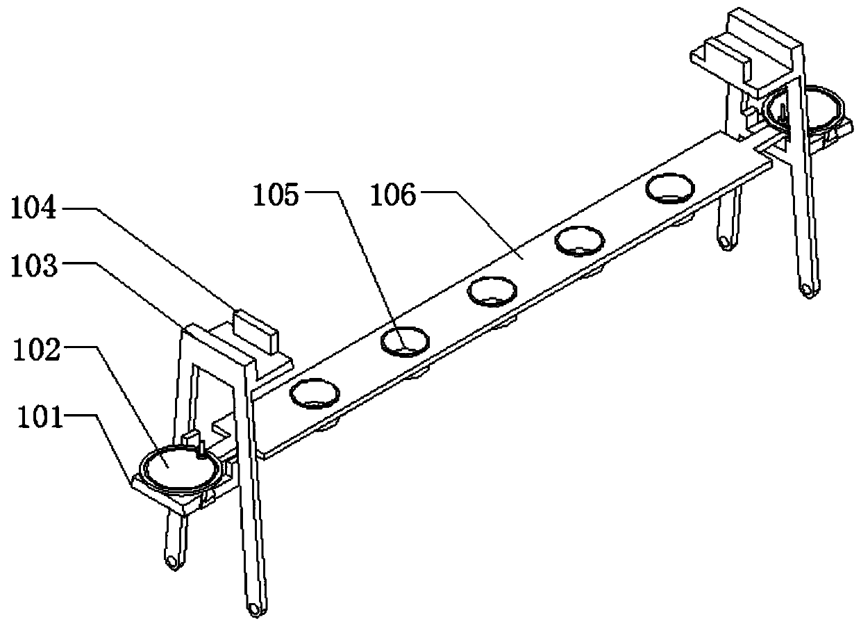 A medical test tube shaking device