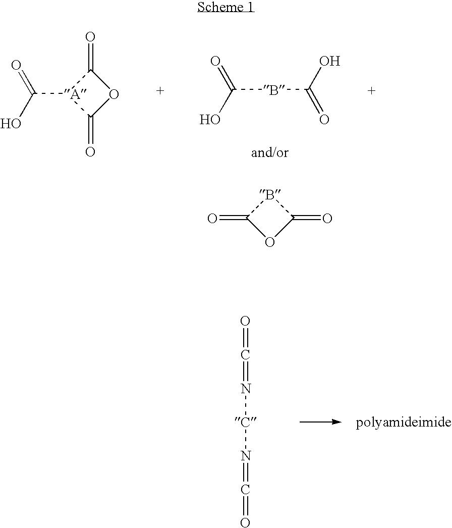 Polyamideimide compositions having multifunctional core structures