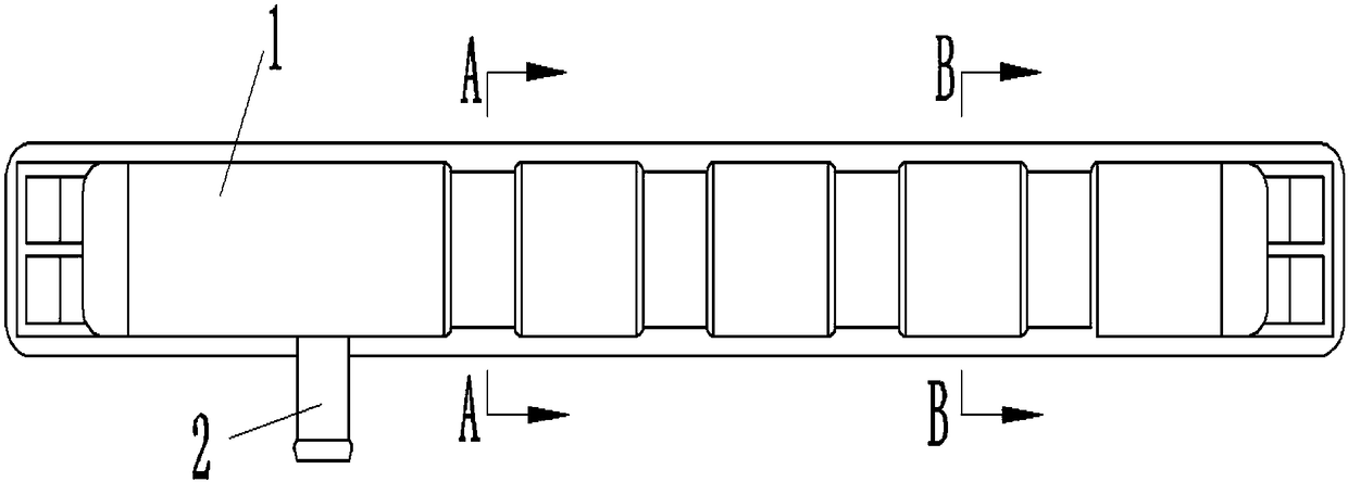 Water feeding chamber for radiator