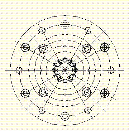 Split-type material storage die head in two-layer two-spiral channel