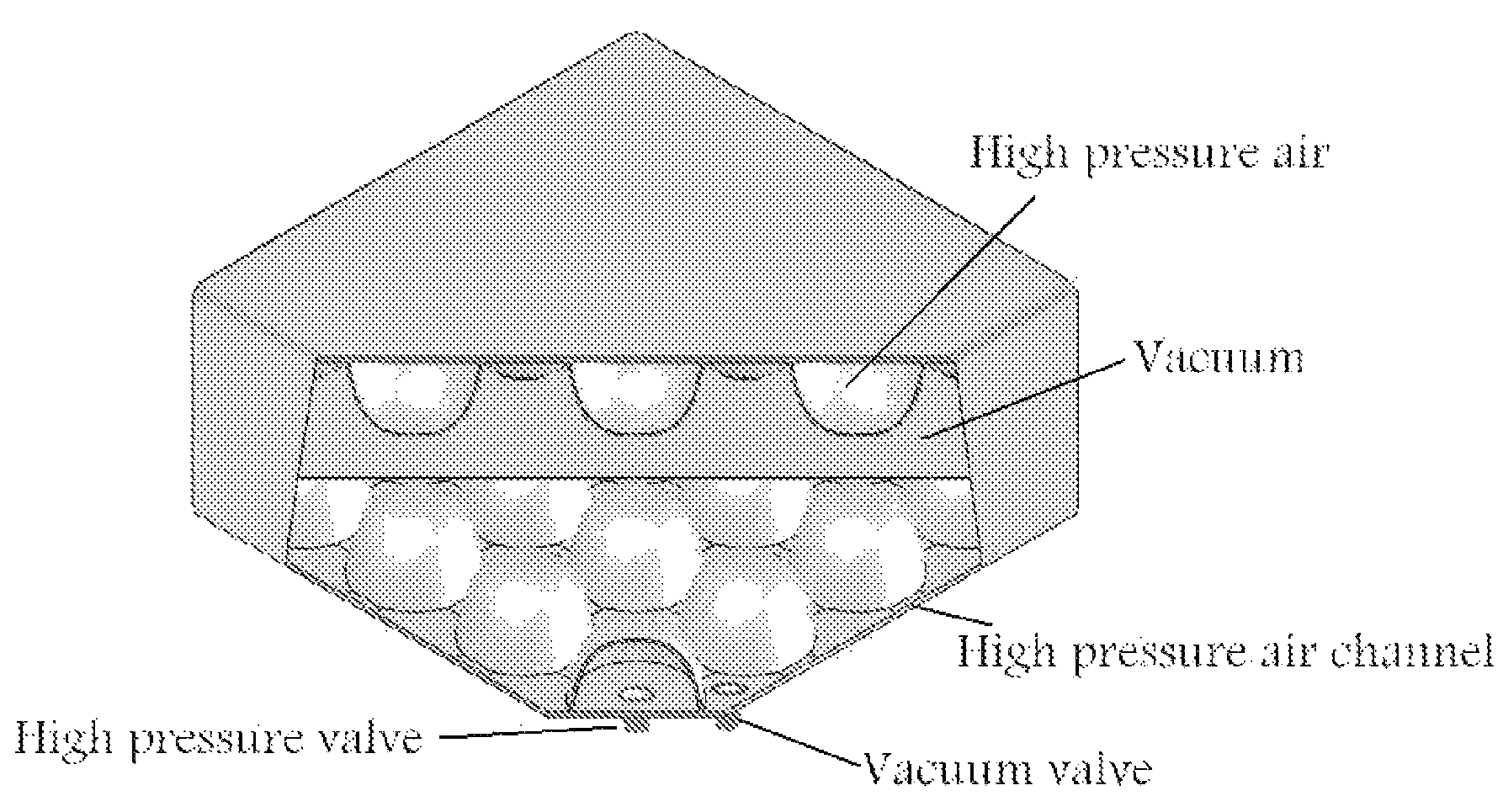 Vacuum thermal insulation with inflatable load-carrying structure