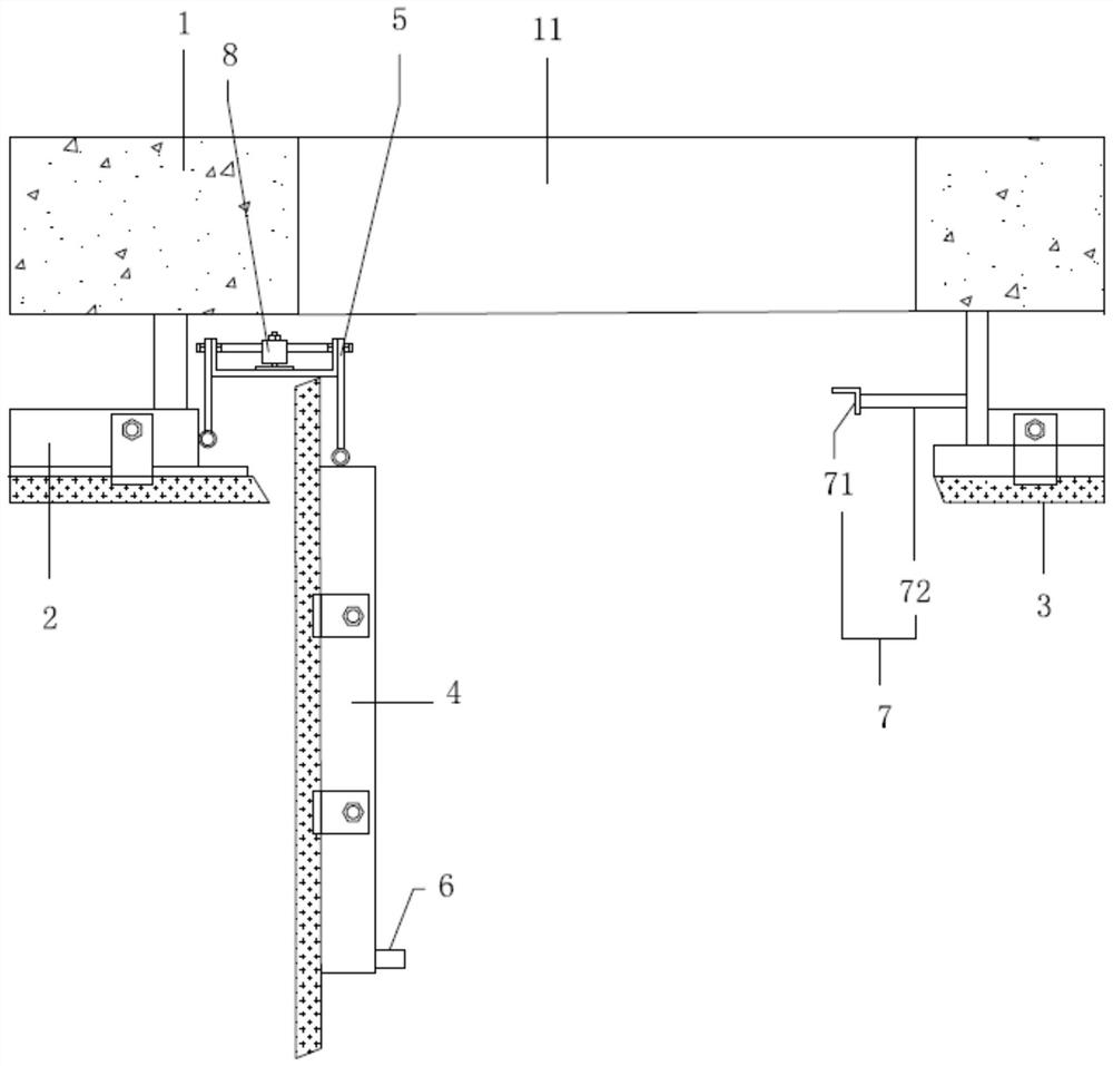 Combined double-shaft fire hydrant blank door mounting structure for stone wall surface